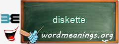 WordMeaning blackboard for diskette